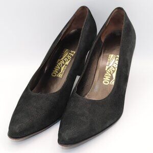 Salvatore Ferragamo Vintage Women's Black Heels Size 8-1/2B